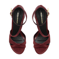 FILIPA 125 - Vino Regina Romero Zapato Sandalia Plataforma Tacon Alto Para Dama en Piel