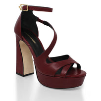 FILIPA 125 - Vino Regina Romero Zapato Sandalia Plataforma Tacon Alto Para Dama en Piel