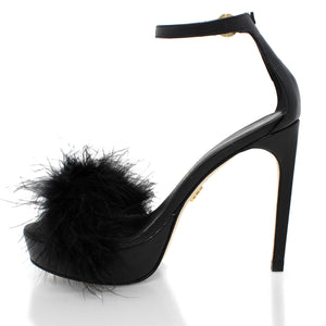 CARRIE 125 - Negro Regina Romero Zapato Sandalia Plataforma Tacon Alto Para Dama en Piel