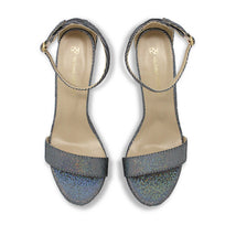 LAURA 125 - Glitter Plata Regina Romero Zapato Sandalia Plataforma Tacon Alto Para Dama en Piel