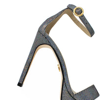 LAURA 125 - Glitter Plata Regina Romero Zapato Sandalia Plataforma Tacon Alto Para Dama en Piel