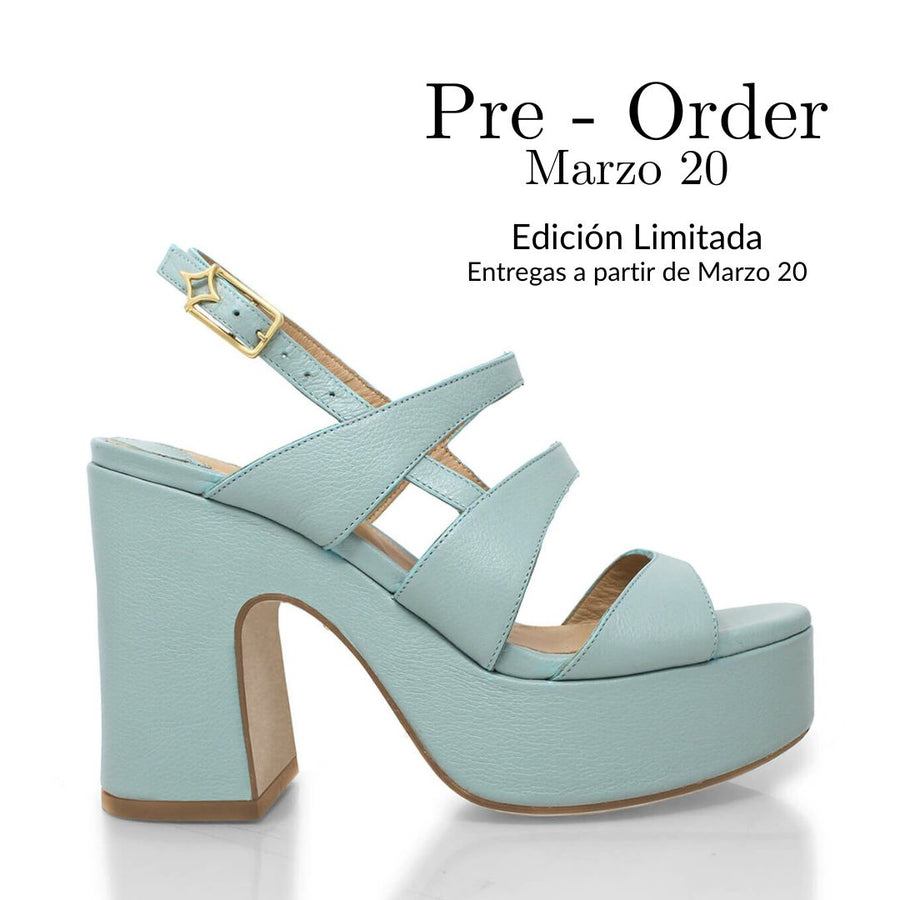 MARITE 105 - Aqua Regina Romero Zapato Sandalia Plataforma Tacon Alto Para Dama en Piel