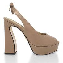 VICENZA 125 - Mocha Regina Romero Zapato Sandalia Plataforma Tacon Alto Para Dama en Piel