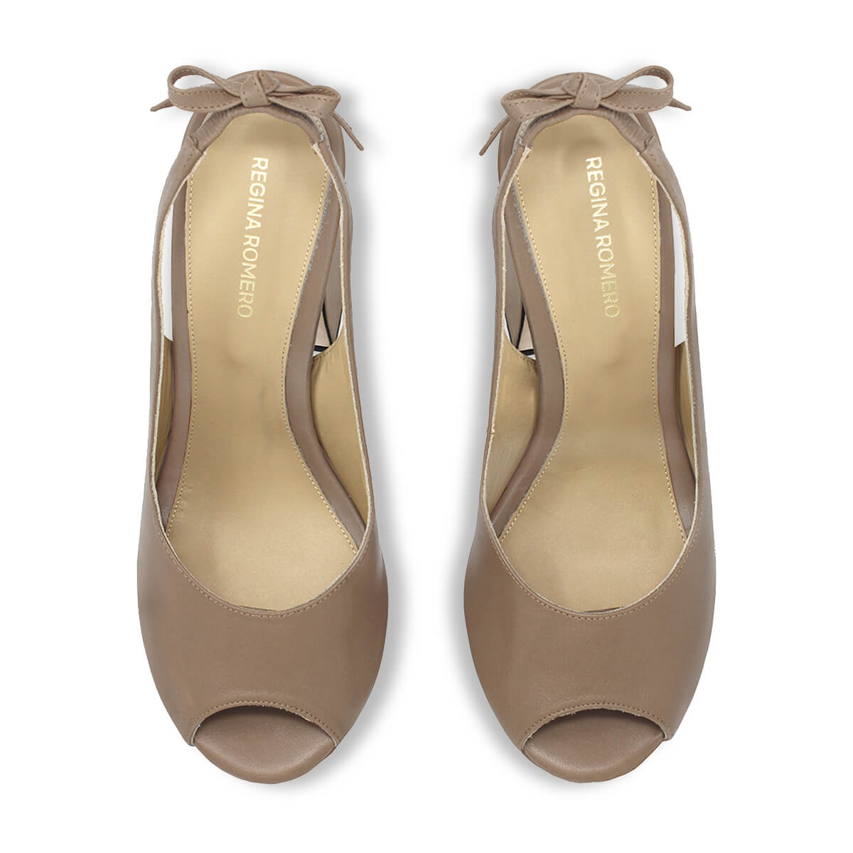 VICENZA 125 - Mocha Regina Romero Zapato Sandalia Plataforma Tacon Alto Para Dama en Piel