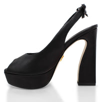 VICENZA 125 - Negro Regina Romero Zapato Sandalia Plataforma Tacon Alto Para Dama en Piel