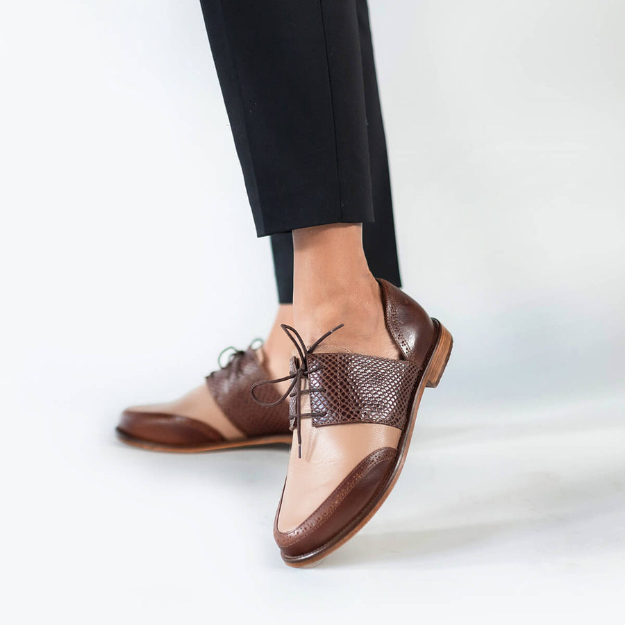 CHARLOTTE - Cobalt Blue Regina Romero Bostonian Flat Shoe for Women in Leather