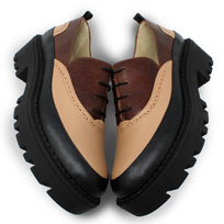 REESE 45 - Tan y Negro Regina Romero Zapato Tenis Urbano Sport Para Dama en Piel