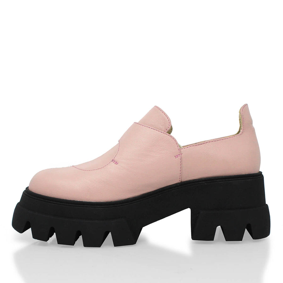ELEONORA 65 - Champagne Regina Romero Leather Urban Sport Bostonian Shoe for Lady