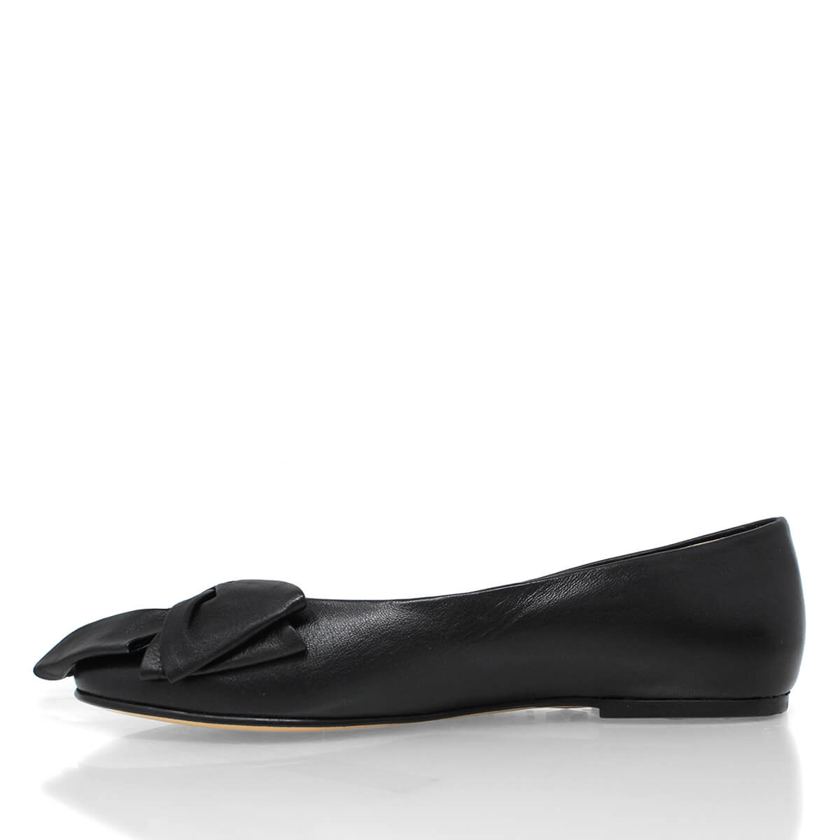 LULU - Negro Regina Romero Zapato Flat Balerina de Piso Para Dama en Piel