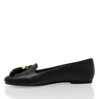 POLINA - Negro Regina Romero Zapato Flat Balerina de Piso Para Dama en Piel