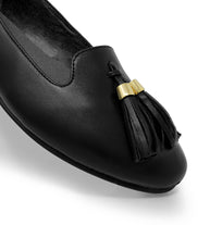 POLINA - Negro Regina Romero Zapato Flat Balerina de Piso Para Dama en Piel