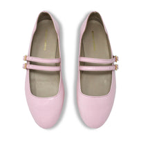 VIOLET - Charol Rosa Regina Romero Zapato Flat Balerina de Piso Para Dama en Piel