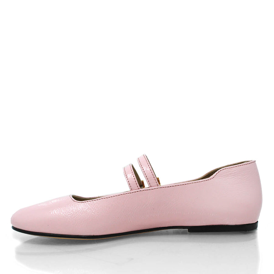 VIOLET - Charol Rosa Regina Romero Zapato Flat Balerina de Piso Para Dama en Piel