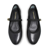 CLAIRE - Negro Regina Romero Zapato Flat Balerina de Piso Para Dama en Piel