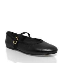 CLAIRE - Negro Regina Romero Zapato Flat Balerina de Piso Para Dama en Piel