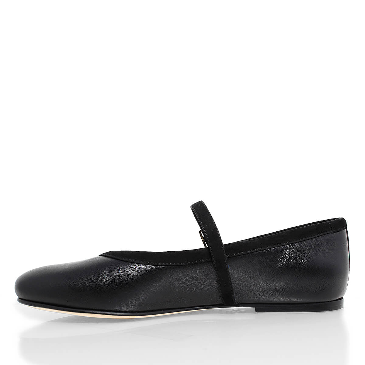 CLAIRE - Negro Regina Romero Zapato Flat Balerina de Piso Para Dama en Piel