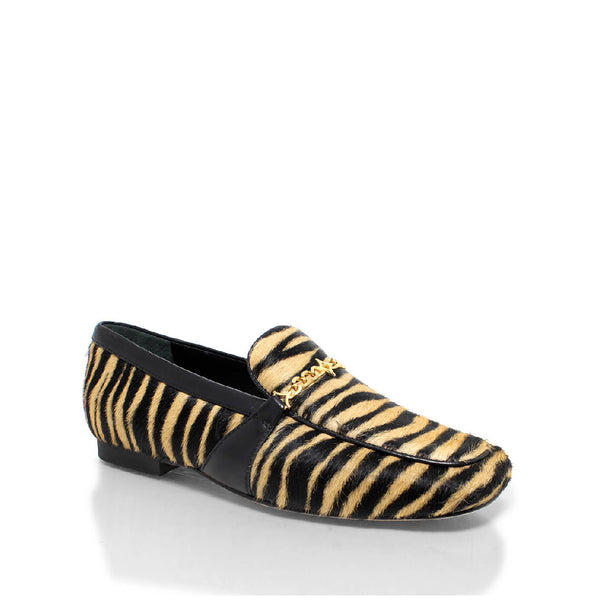 Mocasines Betty Regina Romero en piel color beige print