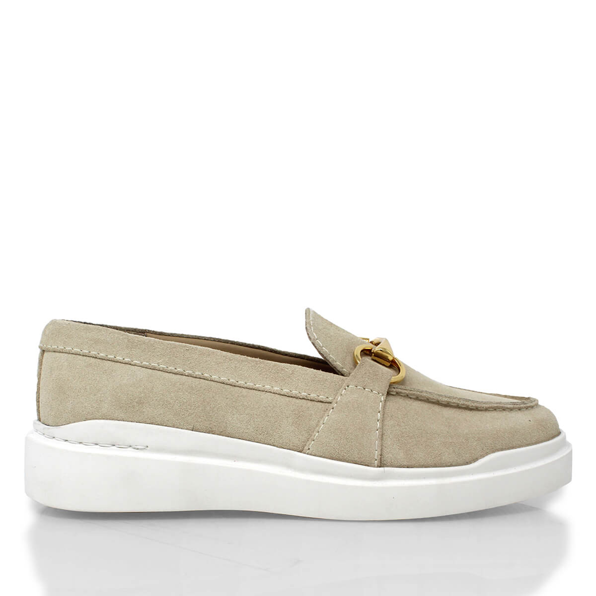 JUDY FLOW - Beige Regina Romero Zapato Tenis Urbano Sport Para Dama en Piel
