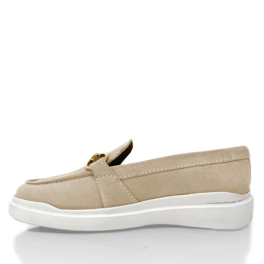 JUDY FLOW - Beige Regina Romero Zapato Tenis Urbano Sport Para Dama en Piel