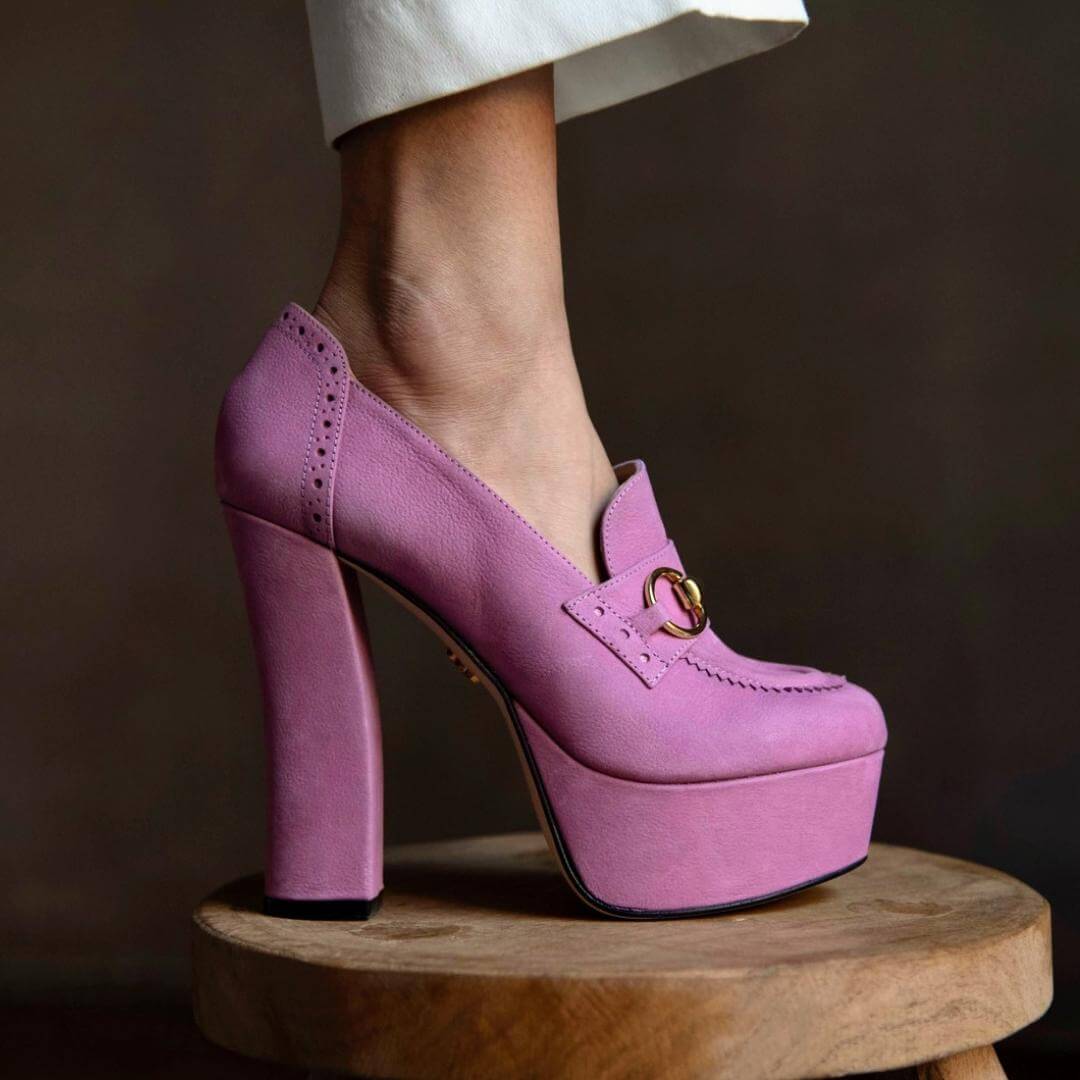 Sapato discount plataforma rosa