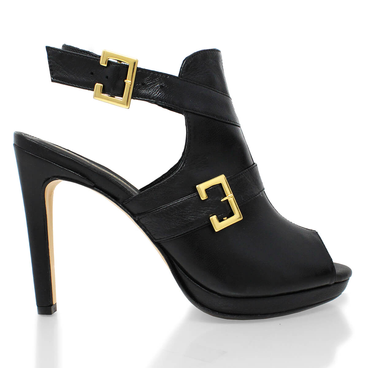 MARISA 105 - Black Regina Romero High Heel Ankle Boot Shoe for Women in Leather