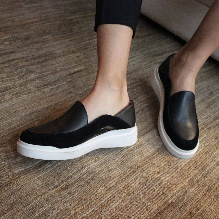 SIMONE 35 - Negro Regina Romero Zapato Tenis Urbano Sport Para Dama en Piel