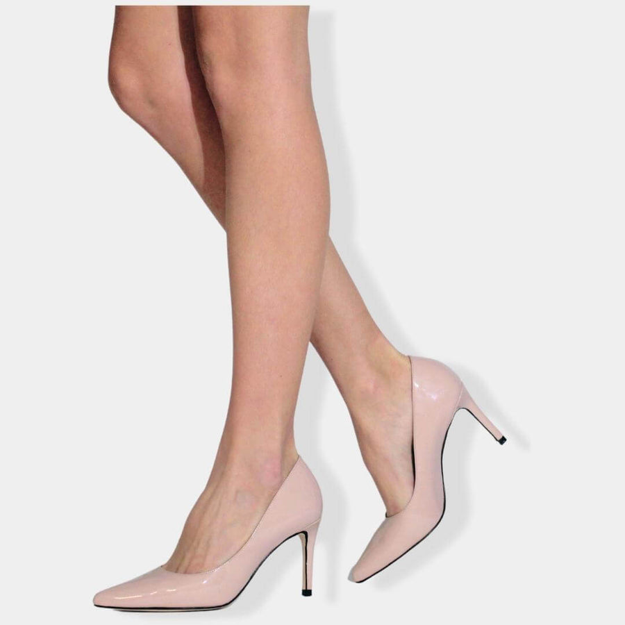 REGINA PUMP 75 - Black Regina Romero High Heel Sneaker for Lady in Leather