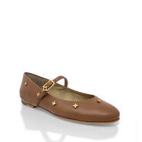 NERINA - Capuccino Regina Romero Zapato Flat Balerina de Piso Para Dama en Piel