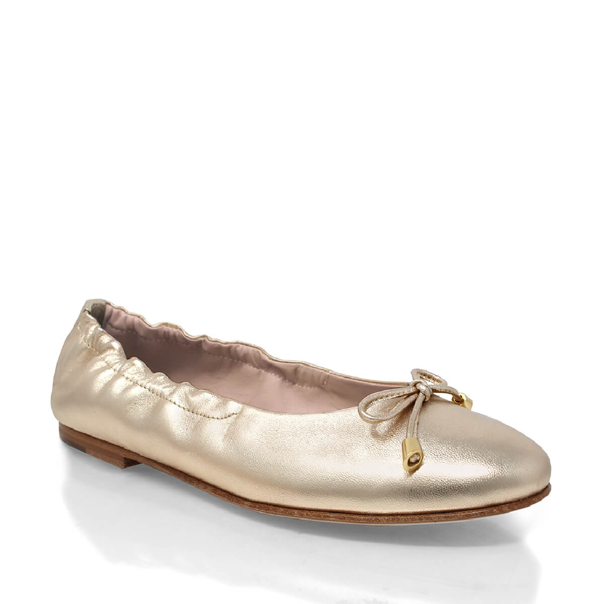 SORELLA - Champagne Regina Romero Zapato Flat Balerina de Piso Paea Dama en Pie