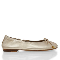 SORELLA - Champagne Regina Romero Zapato Flat Balerina de Piso Paea Dama en Pie