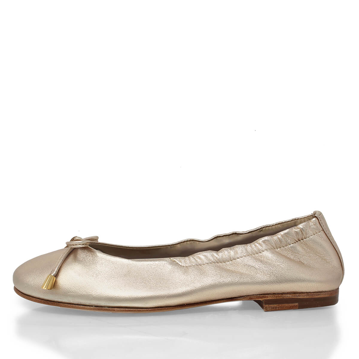 SORELLA - Champagne Regina Romero Zapato Flat Balerina de Piso Paea Dama en Pie