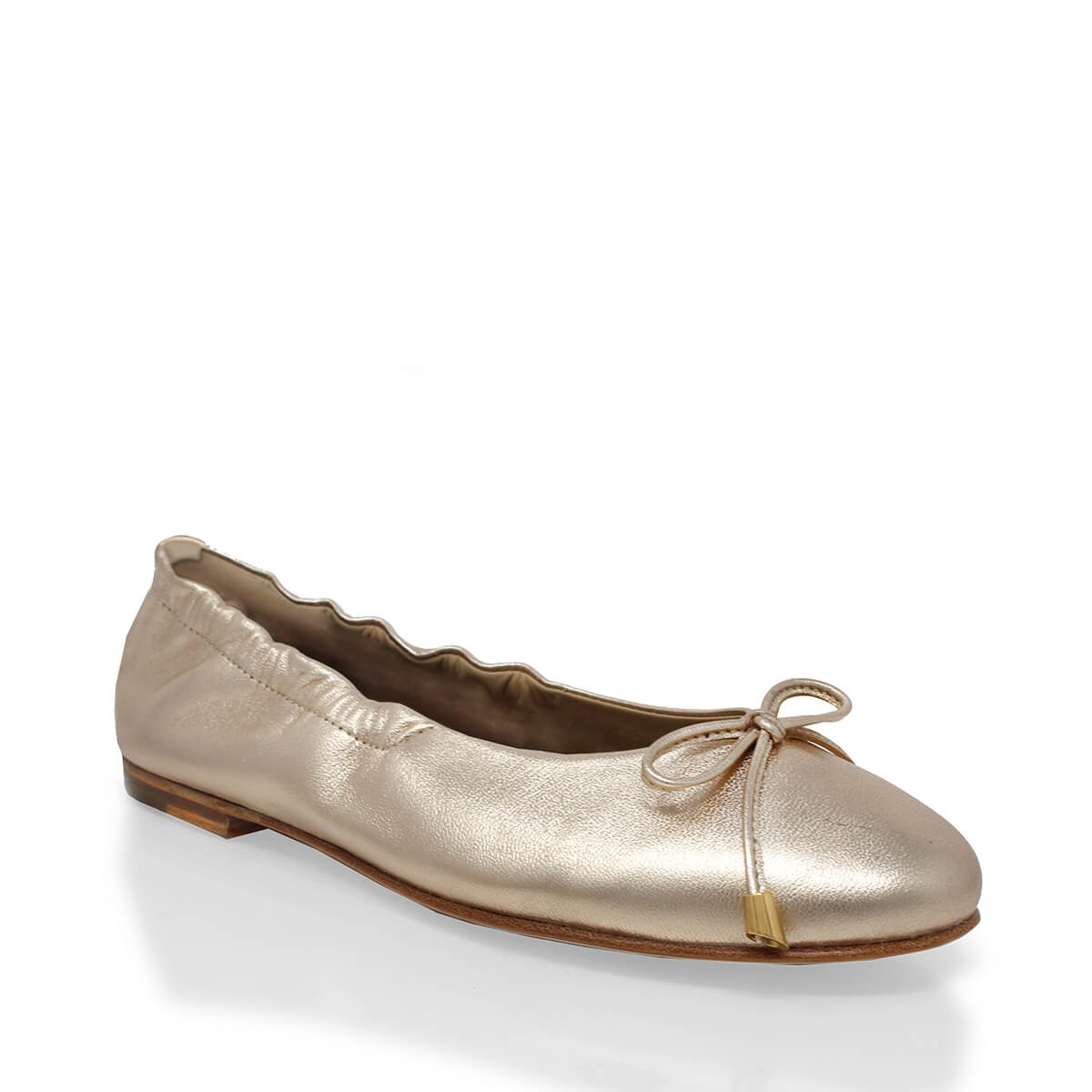 SORELLA - Champagne Regina Romero Zapato Flat Balerina de Piso Paea Dama en Pie