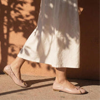 SORELLA - Rosa Antiguo Regina Romero Zapato Flat Balerina de Piso Paea Dama en Pie