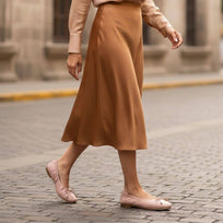 SORELLA - Rosa Antiguo Regina Romero Zapato Flat Balerina de Piso Paea Dama en Pie