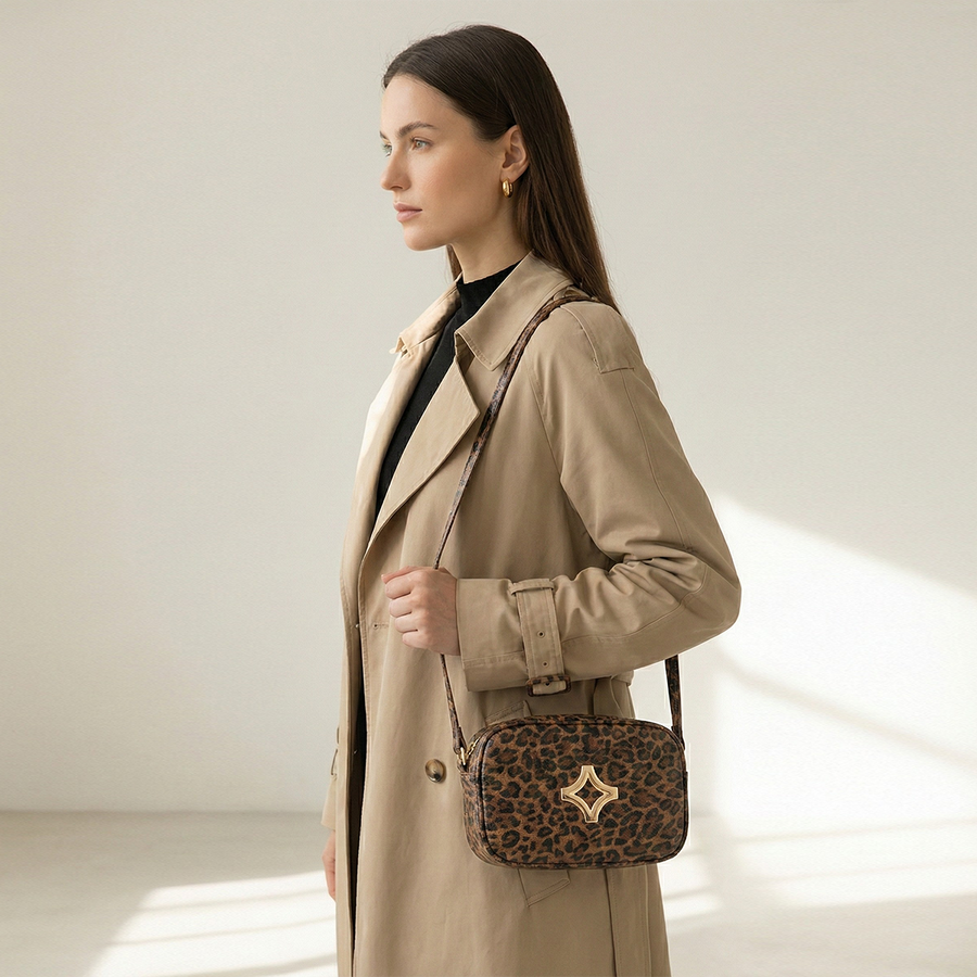 COLETTE - Miel Print Regina Romero Accesorio Bolso Para Dama en Piel