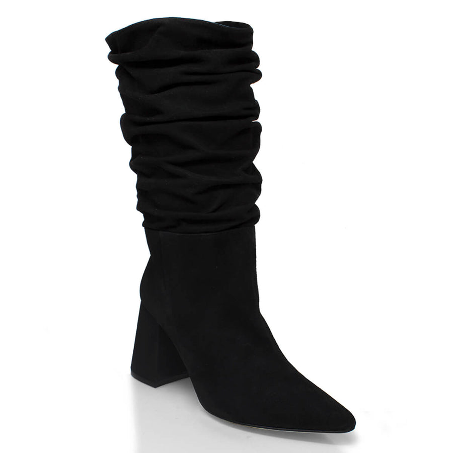 CASANDRA 75 - Negro Regina Romero Zapato Bota Botin Tacon Alto Para Dama en Piel