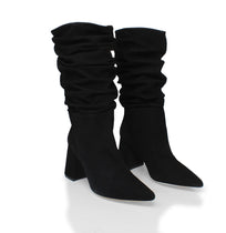 CASANDRA 75 - Negro Regina Romero Zapato Bota Botin Tacon Alto Para Dama en Piel