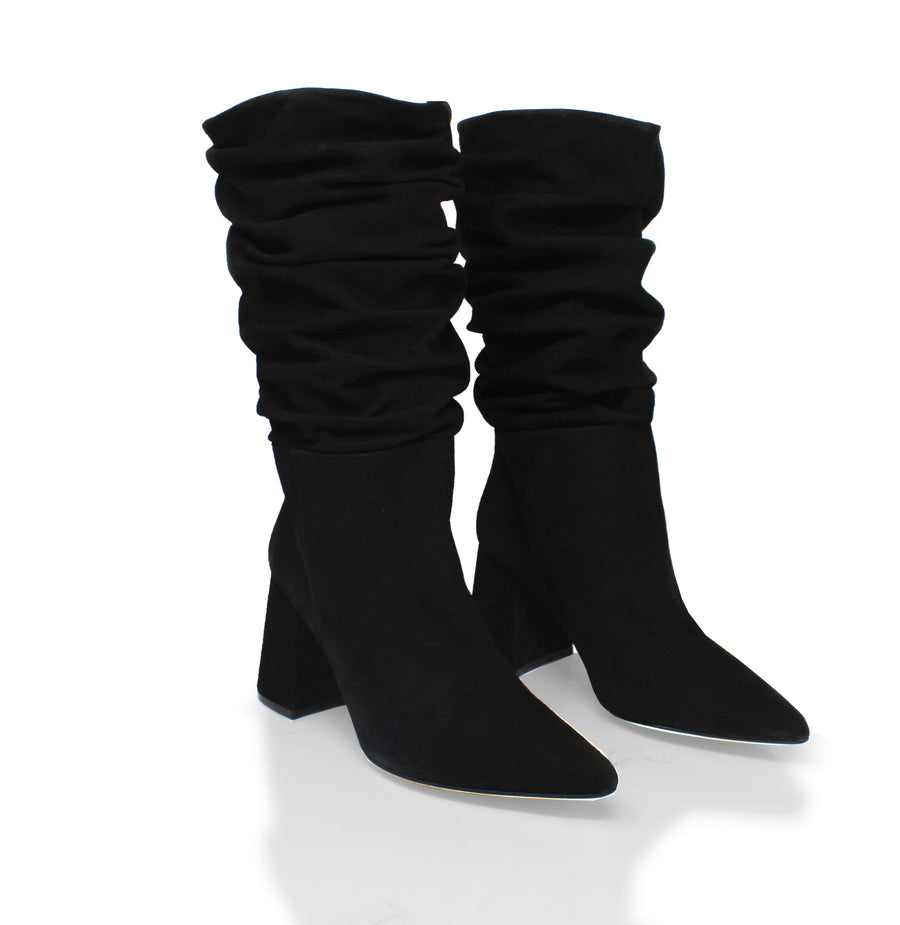 CASANDRA 75 - Negro Regina Romero Zapato Bota Botin Tacon Alto Para Dama en Piel