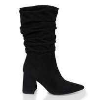 CASANDRA 75 - Negro Regina Romero Zapato Bota Botin Tacon Alto Para Dama en Piel