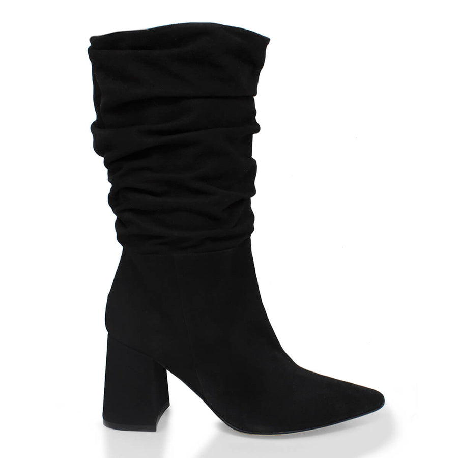 CASANDRA 75 - Negro Regina Romero Zapato Bota Botin Tacon Alto Para Dama en Piel