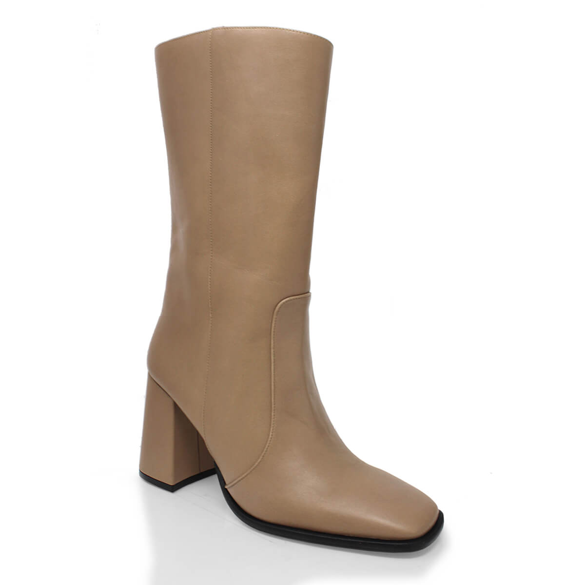 JOAN 75 - Mocha Regina Romero Zapato Bota Botin Tacon Alto Para Dama en Piel