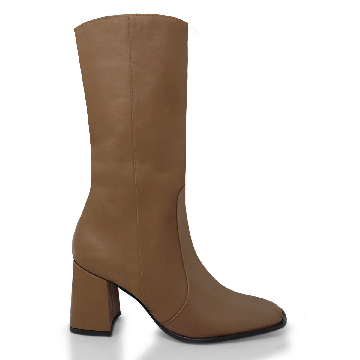 JOAN 75 - Mocha Regina Romero Zapato Bota Botin Tacon Alto Para Dama en Piel