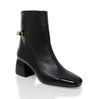 TRIANA 50 - Negro Regina Romero Zapato Bota Botin Tacon Bajo Para Dama en Piel