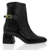 TRIANA 50 - Negro Regina Romero Zapato Bota Botin Tacon Bajo Para Dama en Piel