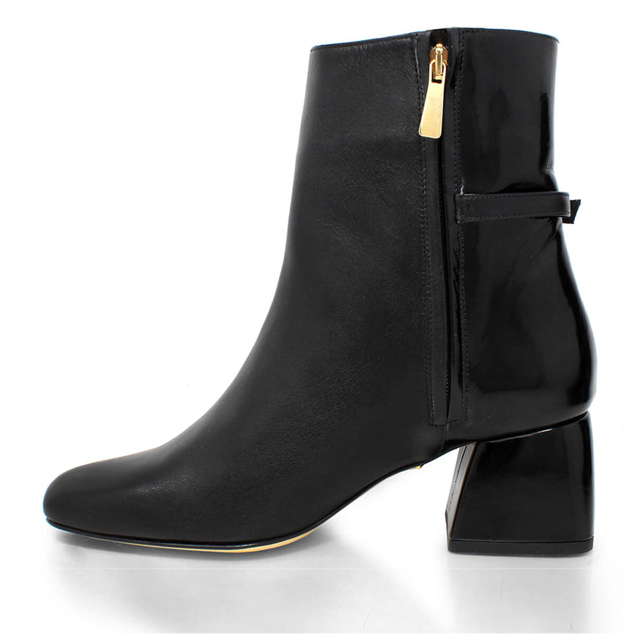 TRIANA 50 - Negro Regina Romero Zapato Bota Botin Tacon Bajo Para Dama en Piel
