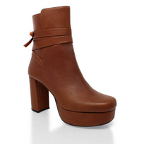 ZELDA 95 - Avellana Regina Romero Zapato Bota Botin Plataforma Tacon Alto Para Dama en Piel