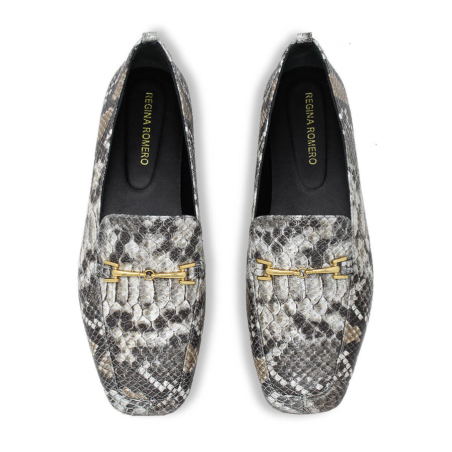 FANY - Beige Regina Romero Zapato Mocasin de Piso Para Dama en Piel