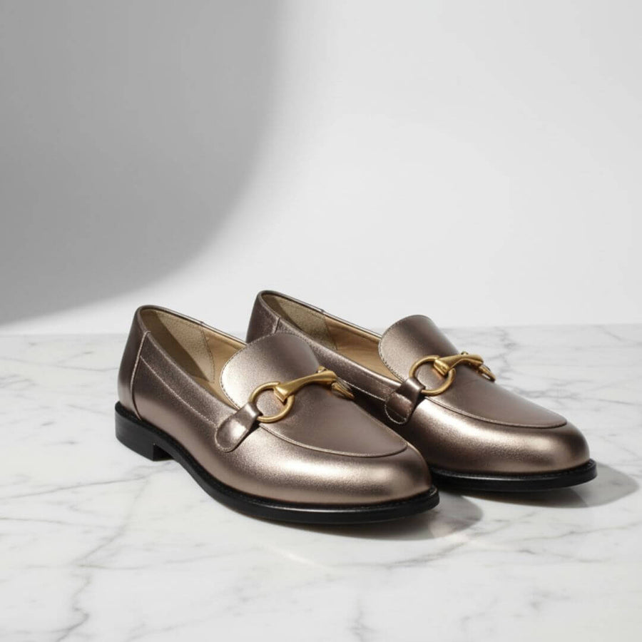 JUDY - Seda Regina Romero Zapato Mocasin de Piso Para Dama en Piel