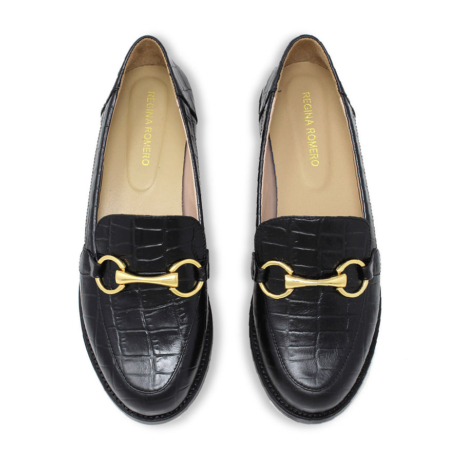 Mocasines JUDY LOAFER Regina Romero en piel color negro