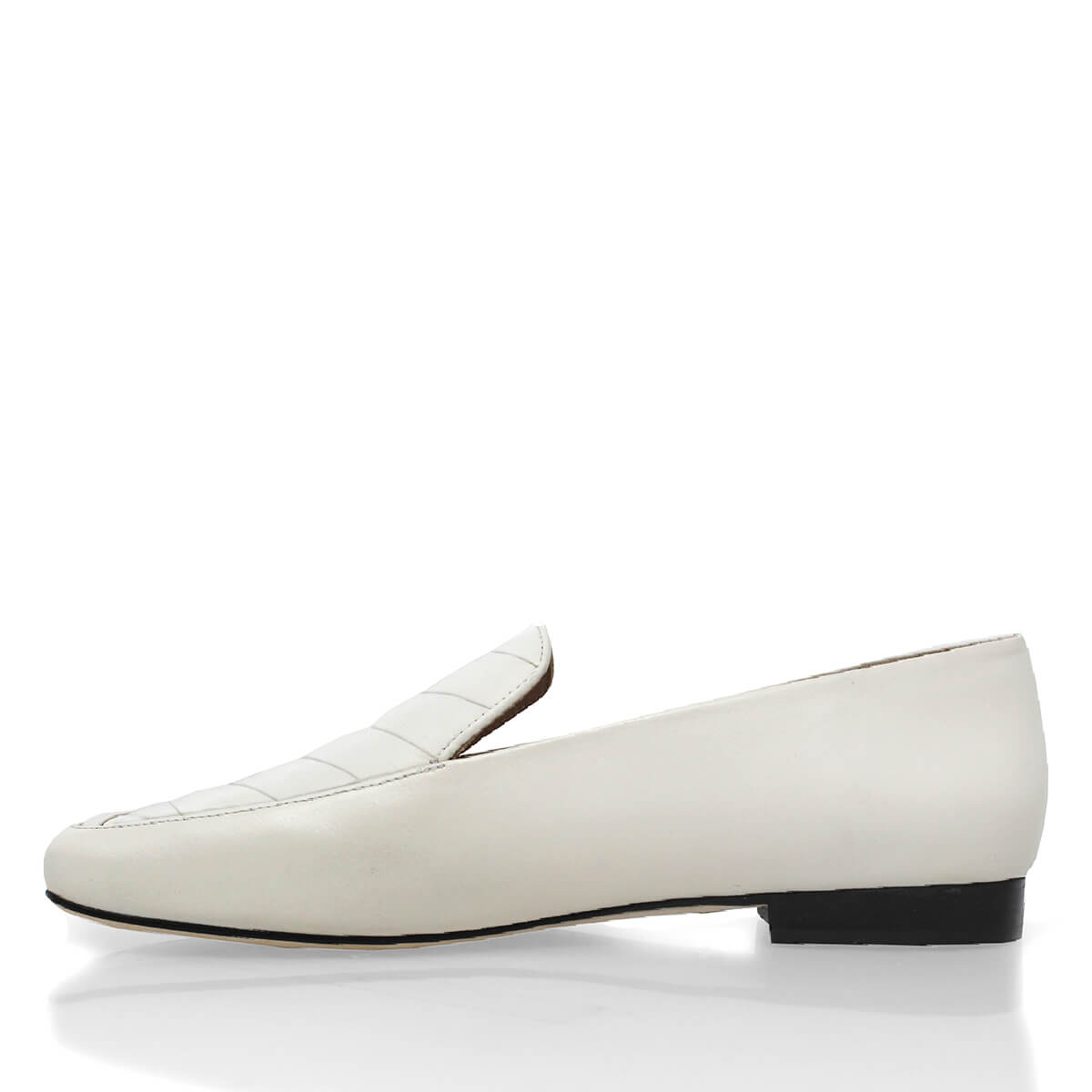 NELLY - Latte Regina Romero Zapato Mocasin de Piso Para Dama en Piel